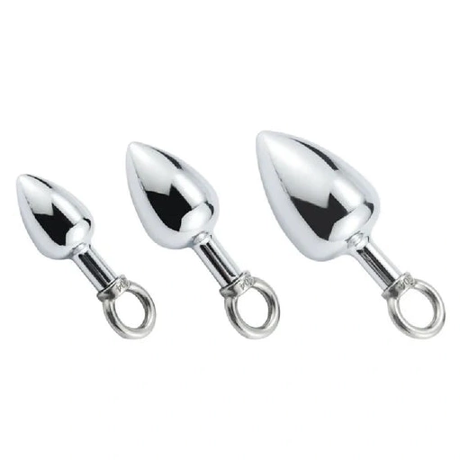 Anal Hooks with Steel Ring Set Anal Hook DiscreetChoice Stainless 4663 Cock 0905